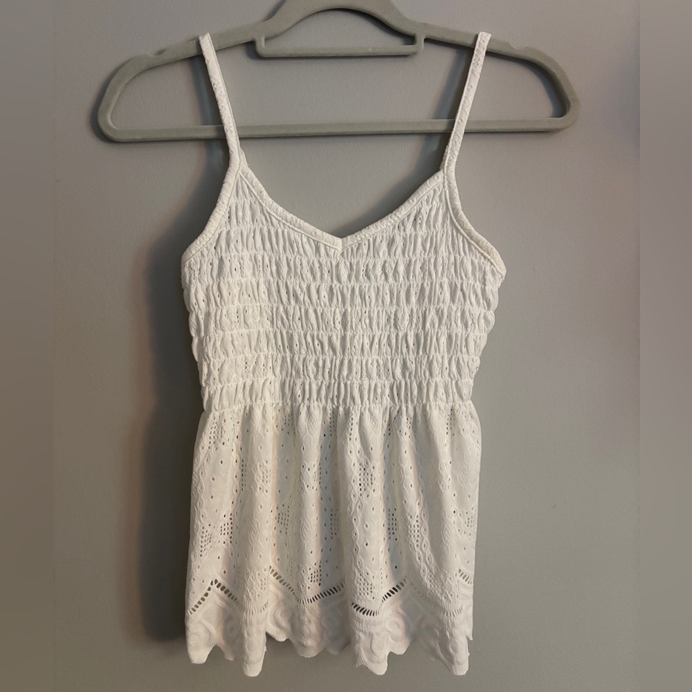 Urban Romantics White Eyelet Top